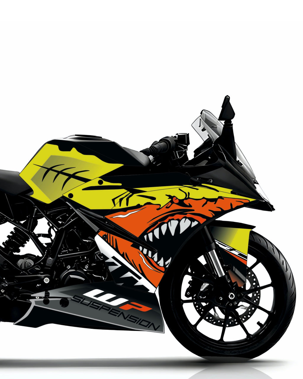 KTM RC 125-200-390 Shark Edition Wrap Kit
