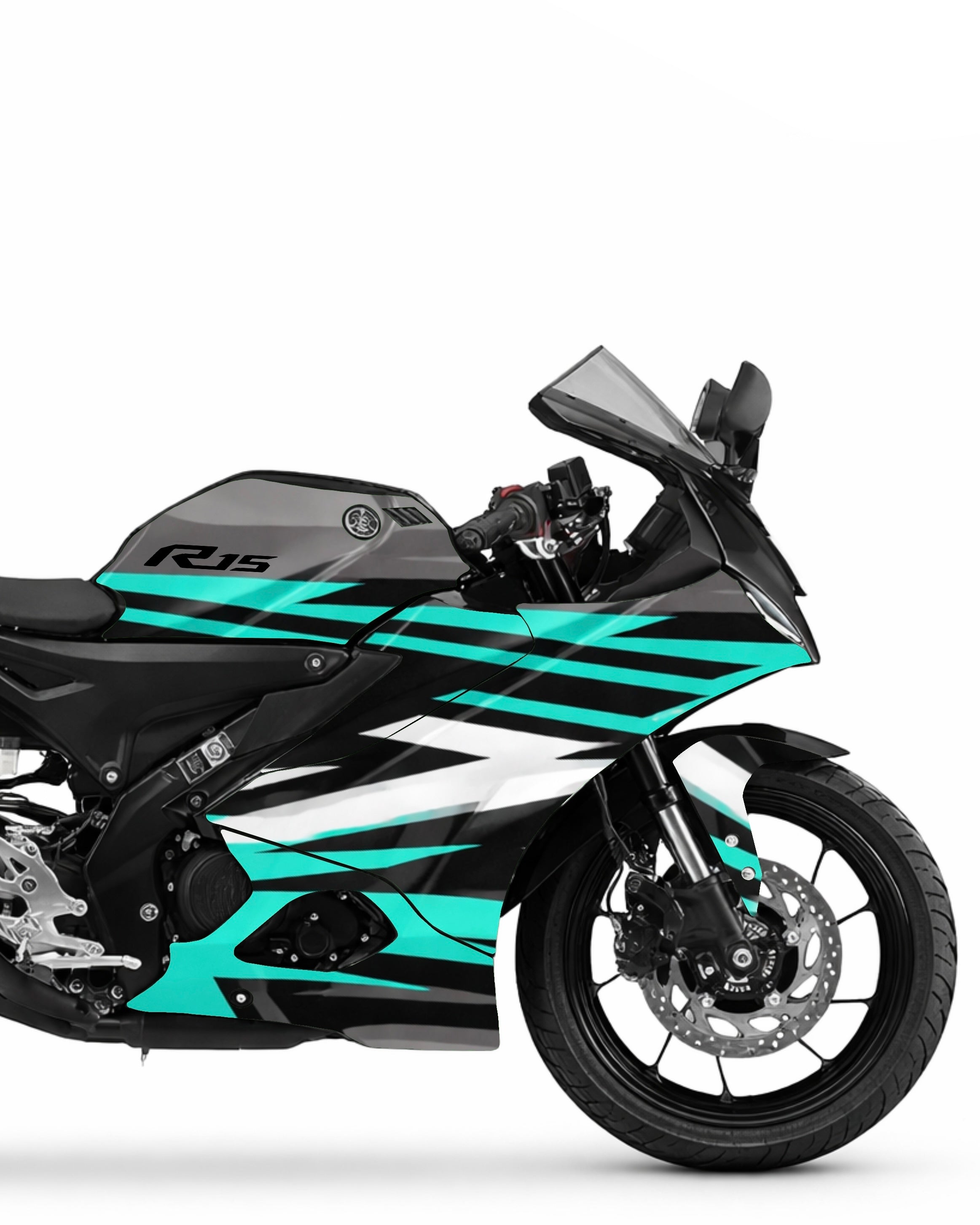 R15 V4 R15 V4 Neon Teal Racing Wrap Kit