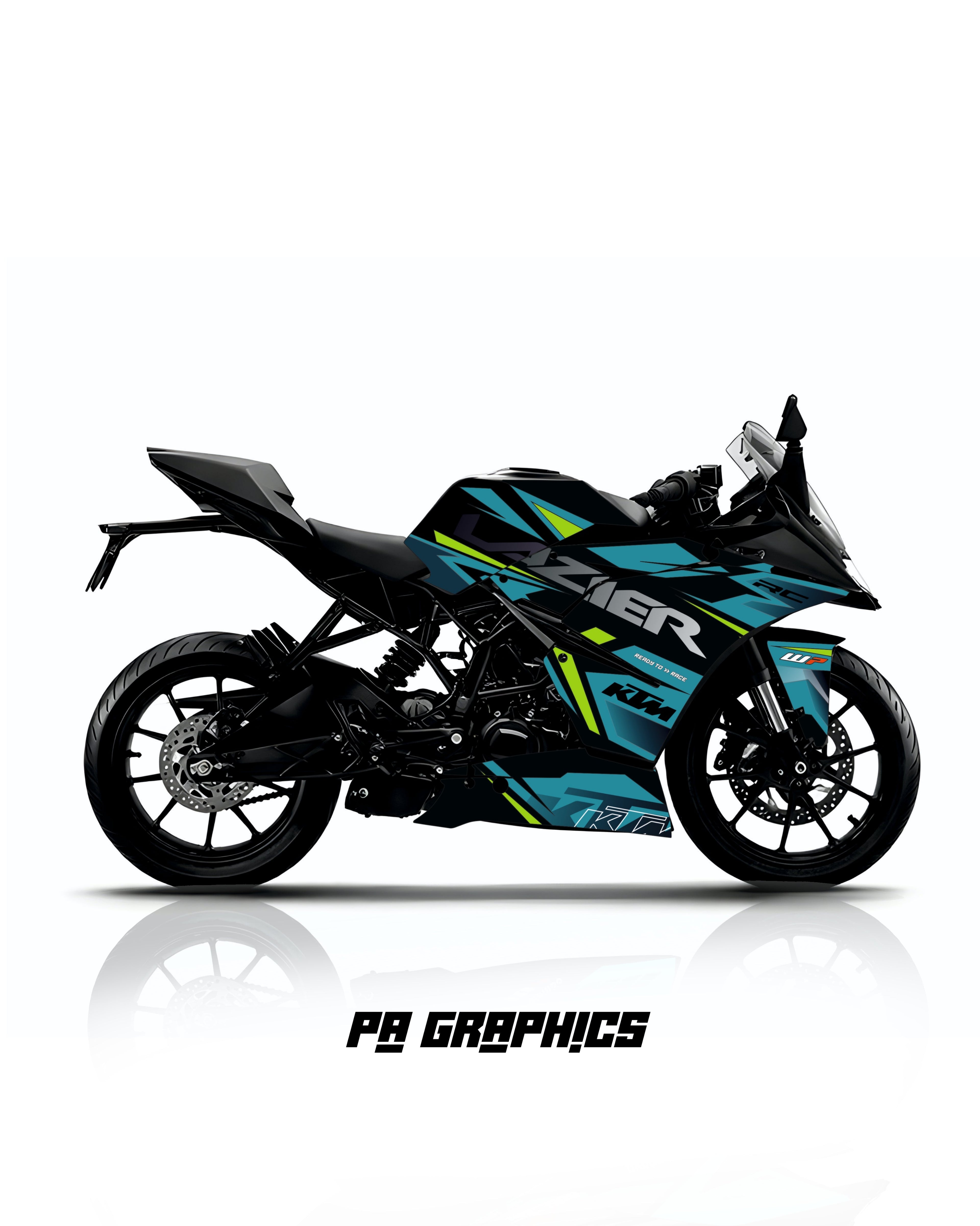 KTM RC 125-200-390 Neon Strike Wrap Kit