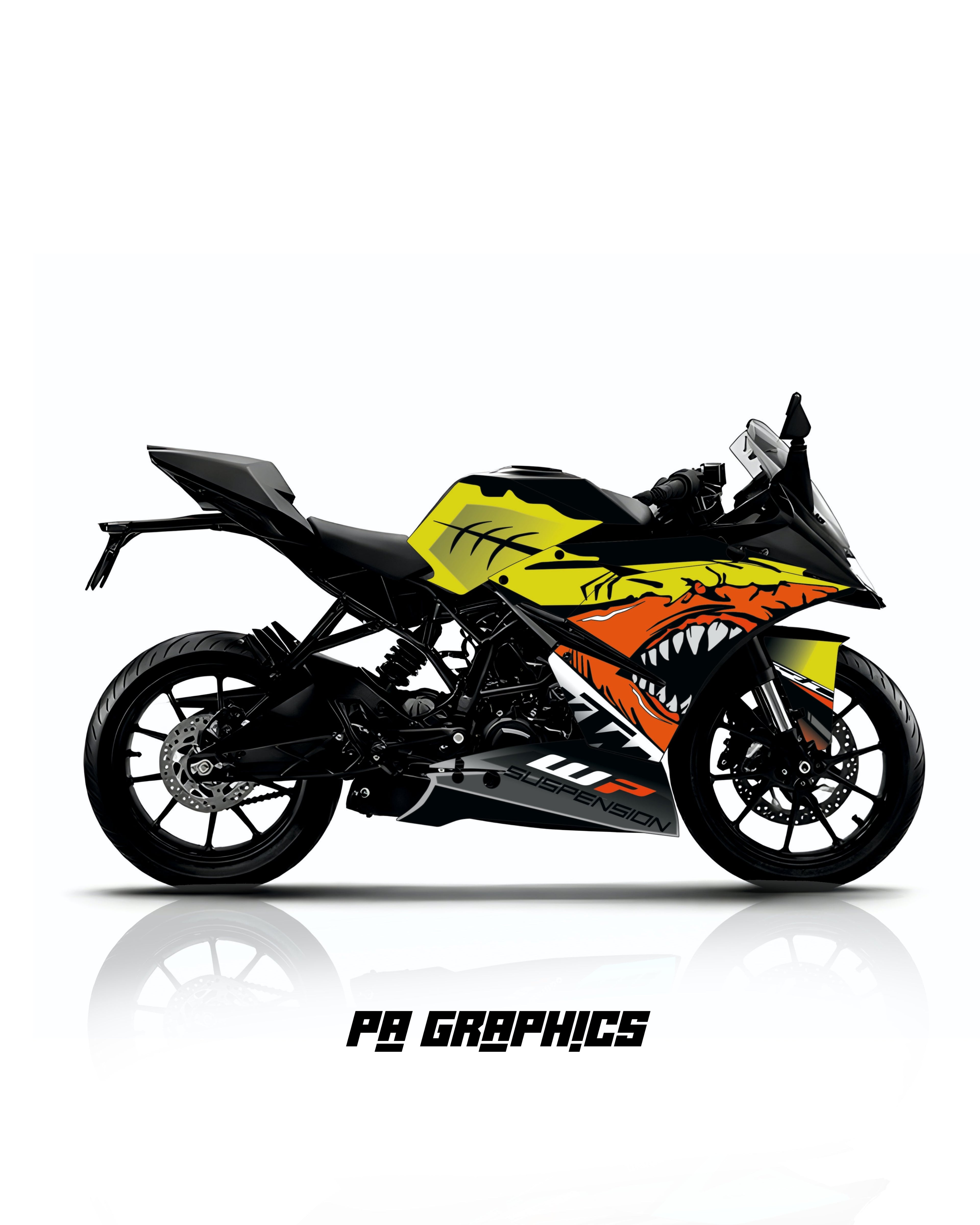 KTM RC 125-200-390 Shark Edition Wrap Kit